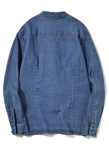 Chinese Style Denim Jacket - jeanspur